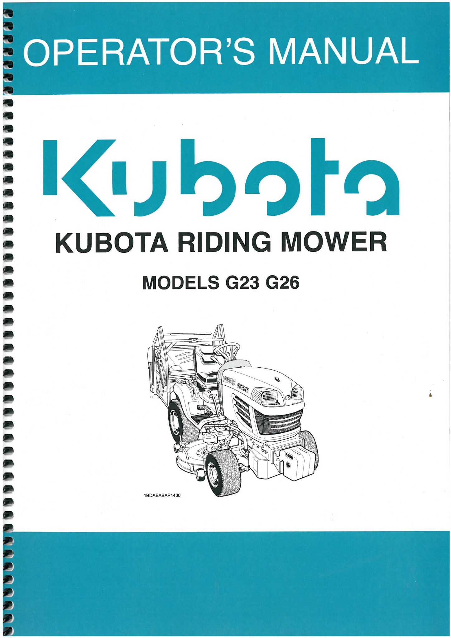 kubota operator manuals pdf